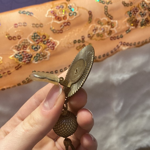 Vintage Clip On Statement Earrings 60s - Picture 5 of 5